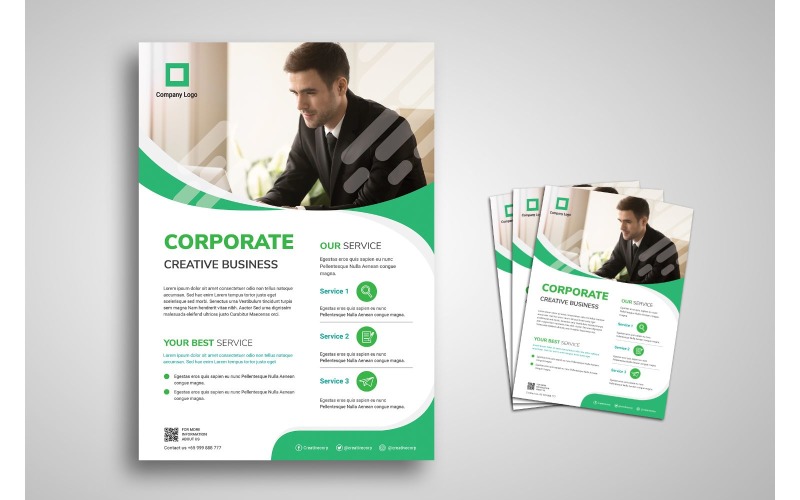 Download Фирменный стиль "Flyer   Creative - Corporate Identity Template" / Flyer   Creative - Corporate Identity Template - Фирменный стиль на тему графика brand,business,business casual,business person,businessman,cooperation,corporate,creative,finance,industry,information