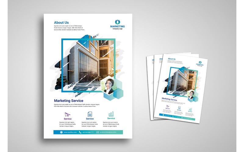 Download Фирменный стиль "Flyer  Marketing - Corporate Identity Template" / Flyer  Marketing - Corporate Identity Template - Фирменный стиль на тему графика background,business,delivery,dessert,eating,fast food,flyer,flyer design,flyer psd template