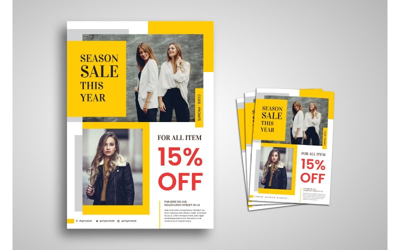 Download Фирменный стиль "Flyer  Minimal Fashion - Corporate Identity Template" / Flyer  Minimal Fashion - Corporate Identity Template - Фирменный стиль на тему графика beauty,branding,brochure,business,collection,corporate,creative,dress,event,fashion,flyer,flyer design,frame,leaflet,minimal