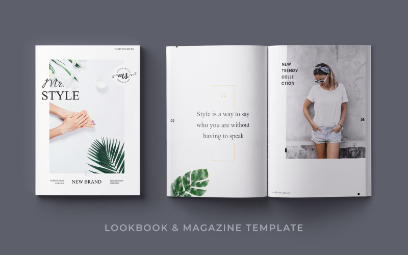 Lookbook de magazine de mode - Modèle d'identité d'entreprise