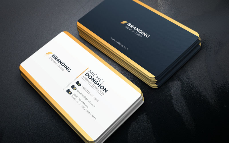 Download Фирменный стиль "Michel Donshon -  Business Card - Corporate Identity Template" / Michel Donshon -  Business Card - Corporate Identity Template - Фирменный стиль на тему графика best,branding,bundle,business card,clean,corporate,creative,design,editable,gold,minimal,modern,pack package,simple,template,visiting,psd,professional,art,standard
