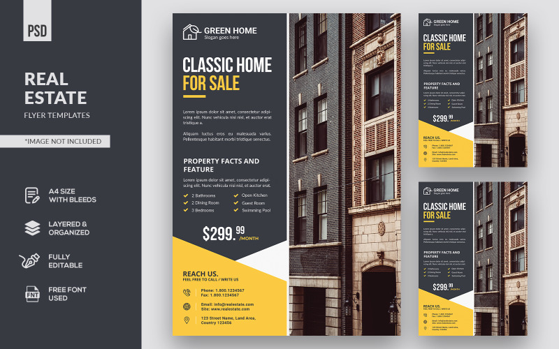 Download Фирменный стиль "Real Estate Flyers - Corporate Identity Template" / Real Estate Flyers - Corporate Identity Template - Фирменный стиль на тему графика flyer,template,business,design,real estate,advertise,architecture,graphic,home,paper,house,industry,city,agent,building,advertising,promotion,property,interior,exterior