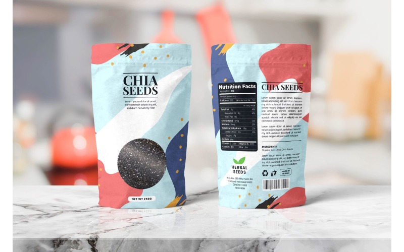 Chia Seed csomagolása - Vállalati-azonosság sablon