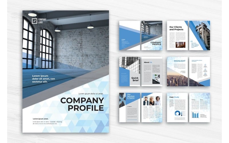 Download Фирменный стиль "Company Profile Bussiness - Corporate Identity Template" / Company Profile Bussiness - Corporate Identity Template - Фирменный стиль на тему графика a4,adobe indesign,business,companies,document,identity,information,layout,pages,paper,portofolio,professional,profile,publication,template