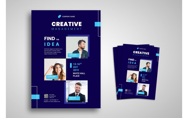 Flyer Creative Management - Vorlage für Unternehmensidentität