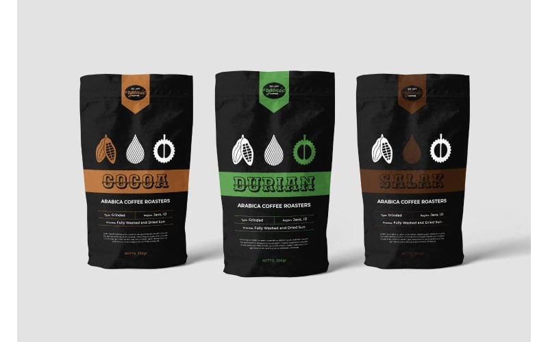Download Фирменный стиль "Packaging  Arabica Coffee Roaster - Corporate Identity Template" / Packaging  Arabica Coffee Roaster - Corporate Identity Template - Фирменный стиль на тему графика adobe illustration,adobe photoshop,advertising,bag,brand,business,cup,mockup,package,packaging,plastic,product,retail,shop,snack,template