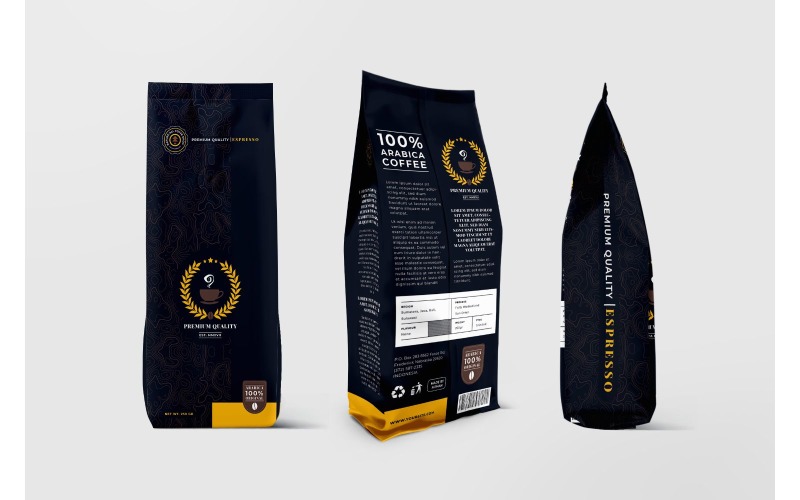 Download Фирменный стиль "Packaging  Premium Arabica Coffee - Corporate Identity Template" / Packaging  Premium Arabica Coffee - Corporate Identity Template - Фирменный стиль на тему графика adobe illustration,adobe photoshop,advertising,bag,brand,business,cup,mockup,package,packaging,plastic,product,retail,shop,snack,template