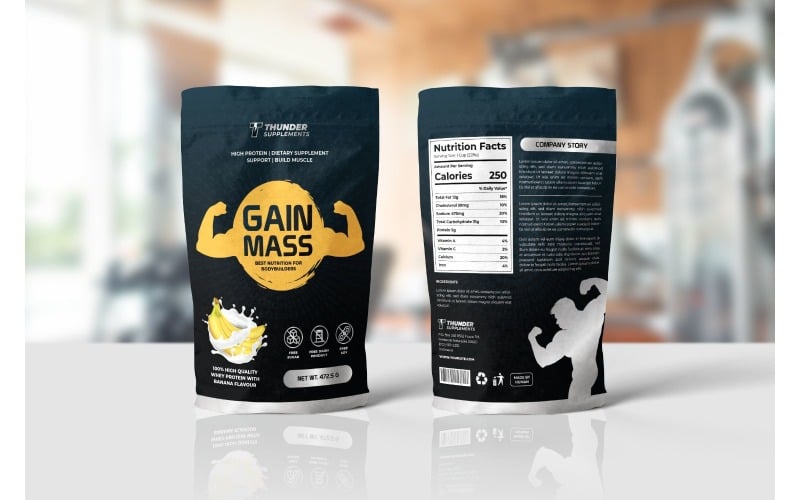 Download Фирменный стиль "Packaging  Thunder Suplements - Corporate Identity Template" / Packaging  Thunder Suplements - Corporate Identity Template - Фирменный стиль на тему графика adobe illustration,adobe photoshop,advertising,bag,brand,business,cup,mockup,package,packaging,plastic,product,retail,shop,snack,template