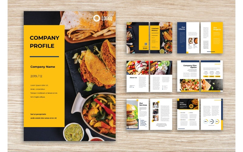 Profil firmy Culinary - Szablon tożsamości korporacyjnej