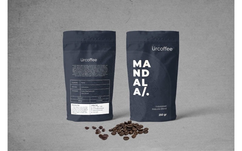 Verpackung Mandala Kaffee - Corporate Identity Vorlage