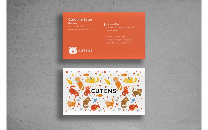 Download Фирменный стиль "Business Card Cutens - Corporate Identity Template" / Business Card Cutens - Corporate Identity Template - Фирменный стиль на тему графика adobe illustrator,adobe photoshop,branding,business card,companies,contact,identity,information,marketing,name,print,professional,profile,resume,template