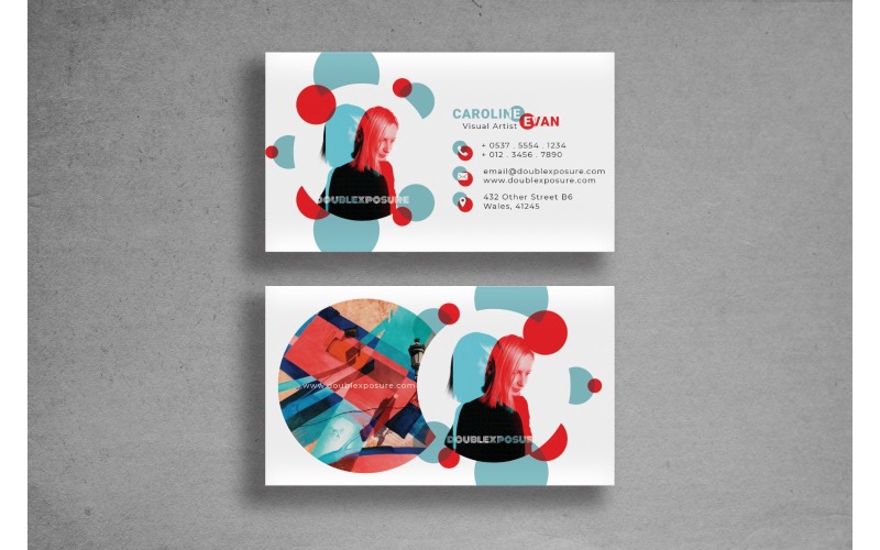 Download Фирменный стиль "Business Card Double Expose - Corporate Identity Template" / Business Card Double Expose - Corporate Identity Template - Фирменный стиль на тему графика adobe illustrator,adobe photoshop,branding,business card,companies,contact,identity,information,marketing,name,print,professional,profile,resume,template
