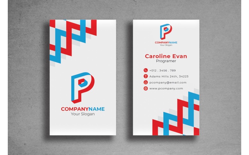 Download Фирменный стиль "Business Card P company - Corporate Identity Template" / Business Card P company - Corporate Identity Template - Фирменный стиль на тему графика adobe illustrator,adobe photoshop,branding,business card,companies,contact,identity,information,marketing,name,print,professional,profile,resume,template