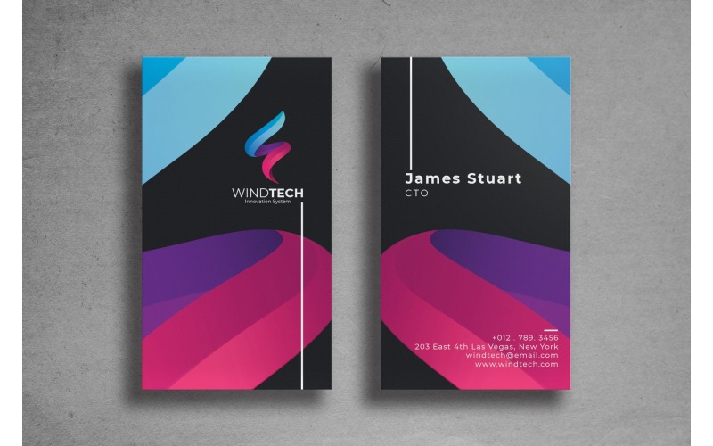 Download Фирменный стиль "Business Card WindTech - Corporate Identity Template" / Business Card WindTech - Corporate Identity Template - Фирменный стиль на тему графика adobe illustrator,adobe photoshop,branding,business card,companies,contact,identity,information,marketing,name,print,professional,profile,resume,template