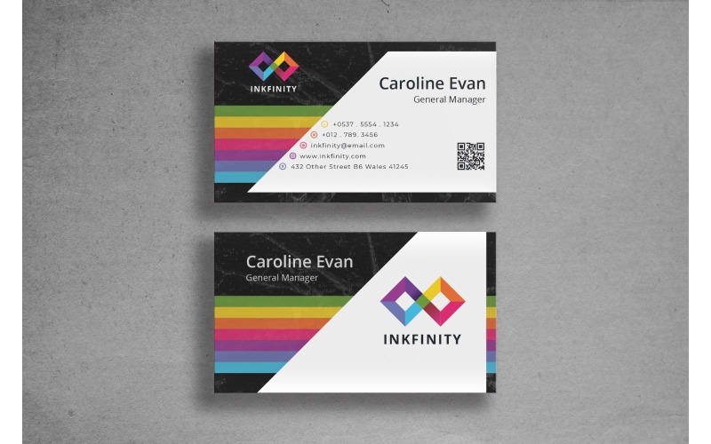 Carte de visite Inkfinity - Modèle d'identité d'entreprise