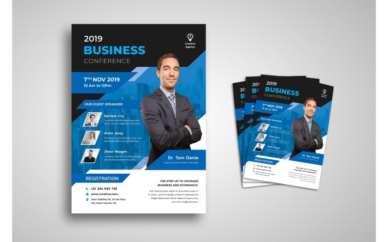 Flyer Business Conference 2019 - Vállalati-azonosság sablon