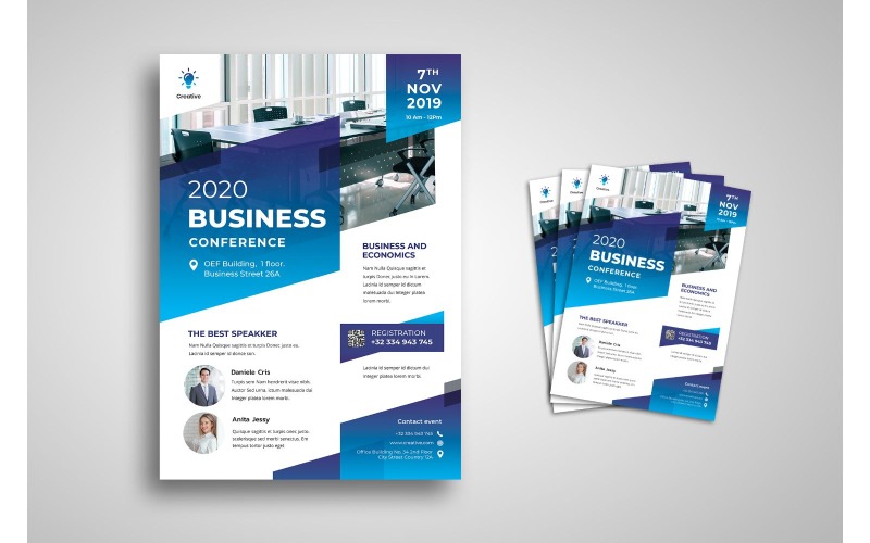 Flyer Business Conference 2020 - Vállalati-azonosság sablon