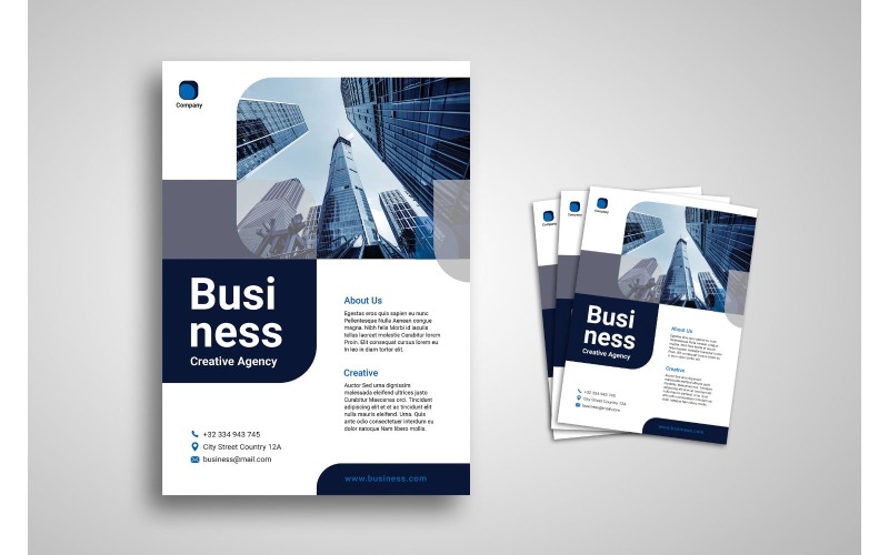 Flyer Business Creative Agency - Vállalati-azonosság sablon