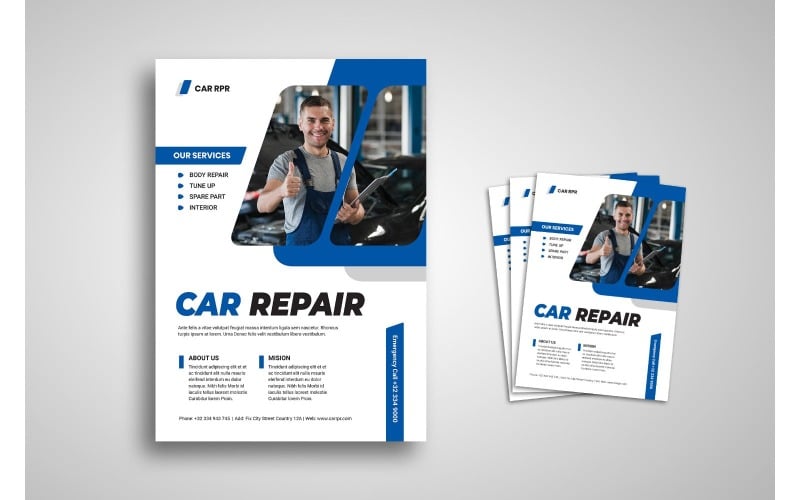 Download Фирменный стиль "Flyer  Car Repair - Corporate Identity Template" / Flyer  Car Repair - Corporate Identity Template - Фирменный стиль на тему графика brand,business,business casual,business person,businessman,cooperation,corporate,creative,creativity,finance,industry,information,innovation,layout,marketing,network,office,print,professional