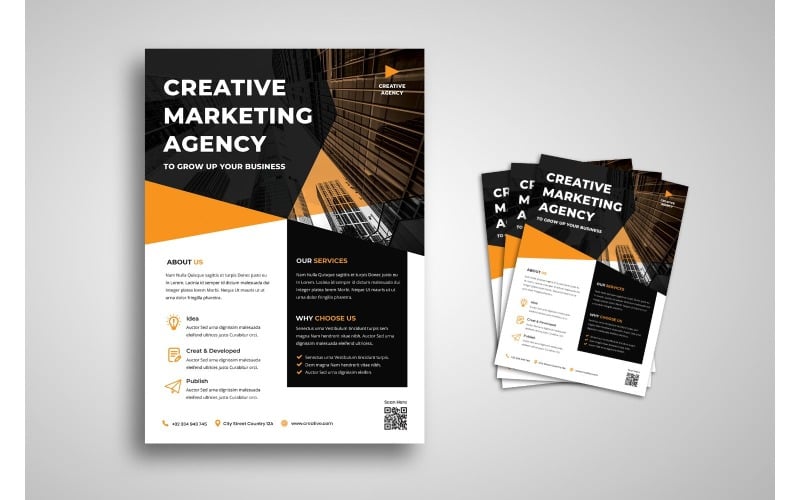 Flyer Creative Marketing Agency - Plantilla de identidad corporativa