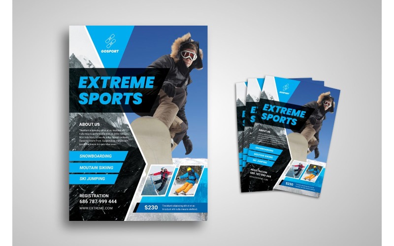Download Фирменный стиль "Flyer  Extreme Sport - Corporate Identity Template" / Flyer  Extreme Sport - Corporate Identity Template - Фирменный стиль на тему графика brand,business,business casual,business person,businessman,cooperation,corporate,creative,creativity,finance,industry,information,innovation,layout,marketing,network,office,print,professional