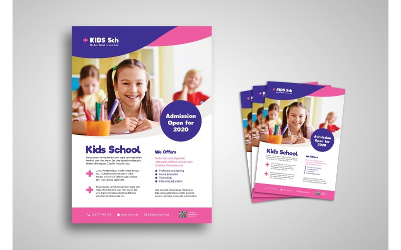 Download Фирменный стиль "Flyer  Kids School - Corporate Identity Template" / Flyer  Kids School - Corporate Identity Template - Фирменный стиль на тему графика brand,business,business casual,business person,businessman,cooperation,corporate,creative,creativity,finance,industry,information,innovation,layout,marketing,network,office,print,professional