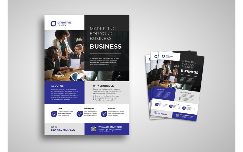 Flyer Marketing Business - Plantilla de identidad corporativa