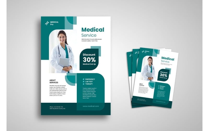 Download Фирменный стиль "Flyer  Medical Service - Corporate Identity Template" / Flyer  Medical Service - Corporate Identity Template - Фирменный стиль на тему графика brand,business,business casual,business person,businessman,cooperation,corporate,creative,creativity,finance,industry,information,innovation,layout,marketing,network,office,print,professional