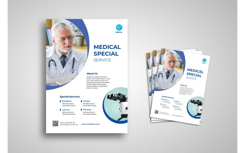Download Фирменный стиль "Flyer  Medical Special Service - Corporate Identity Template" / Flyer  Medical Special Service - Corporate Identity Template - Фирменный стиль на тему графика brand,business,business casual,business person,businessman,cooperation,corporate,creative,creativity,finance,industry,information,innovation,layout,marketing,network,office,print,professional