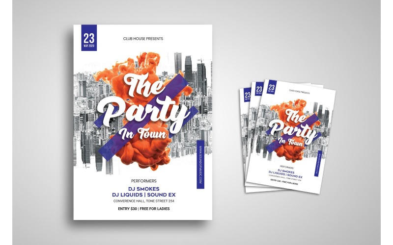 Flyer  Party in Town - Corporate Identity Template