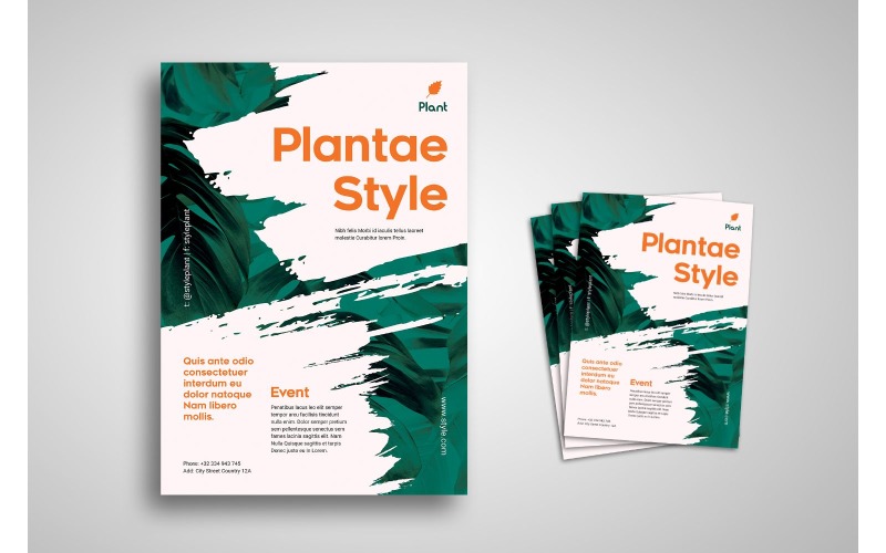 Flyer Plantae - Modèle d'identité d'entreprise
