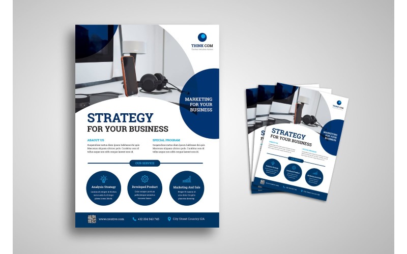 Download Фирменный стиль "Flyer Strategy Business - Corporate Identity Template" / Flyer Strategy Business - Corporate Identity Template - Фирменный стиль на тему графика brand,business,business casual,business person,businessman,cooperation,corporate,creative,creativity,finance,industry,information,innovation,layout,marketing,network,office,print,professional