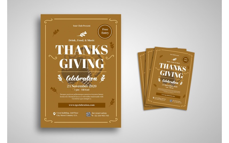 Download Фирменный стиль "Flyer  Thanks Giving - Corporate Identity Template" / Flyer  Thanks Giving - Corporate Identity Template - Фирменный стиль на тему графика brand,business,business casual,business person,businessman,cooperation,corporate,creative,creativity,finance,industry,information,innovation,layout,marketing,network,office,print,professional