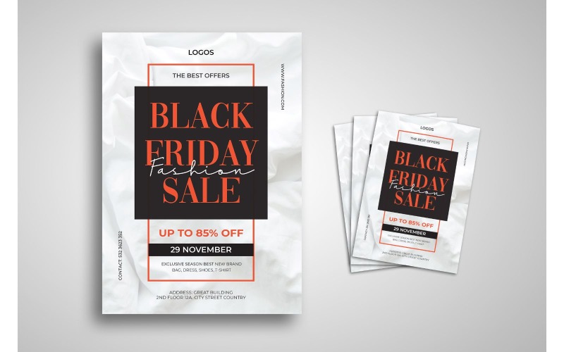 Розпродаж листівки «Чорна п’ятниця» - шаблон фірмового стилю