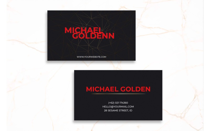 Biglietto da visita Michael Goldenn - Modello di identità aziendale