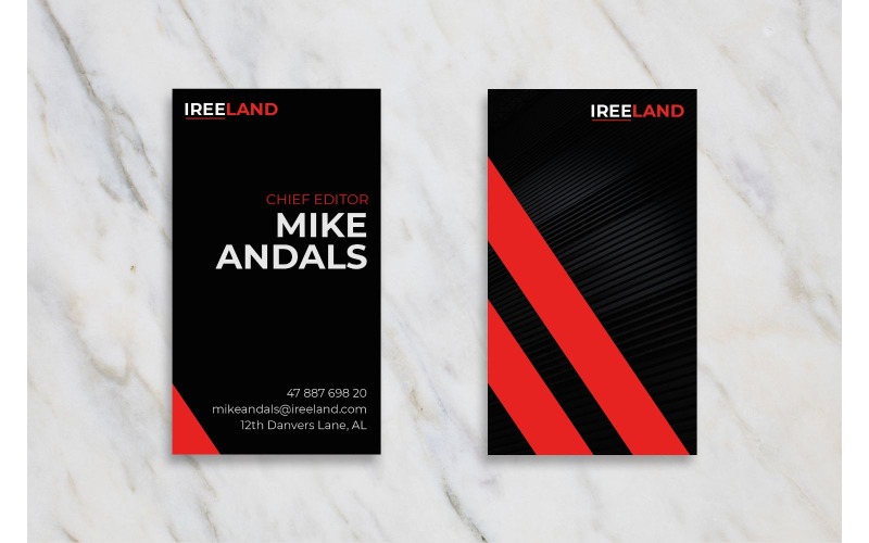 Download Фирменный стиль "Business Card Ireeland - Corporate Identity Template" / Business Card Ireeland - Corporate Identity Template - Фирменный стиль на тему графика adobe illustrator,adobe photoshop,branding,business card,companies,contact,identity,information,marketing,name,print,professional,profile,resume,template