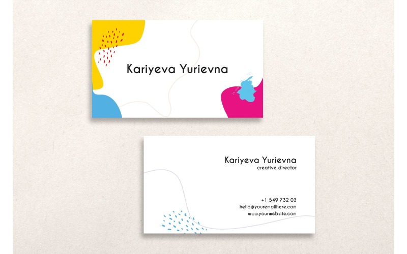 Download Фирменный стиль "Business Card  Kariyeva Yurievna - Corporate Identity Template" / Business Card  Kariyeva Yurievna - Corporate Identity Template - Фирменный стиль на тему графика adobe illustrator,adobe photoshop,branding,business card,companies,contact,identity,information,marketing,name,print,professional,profile,resume,template