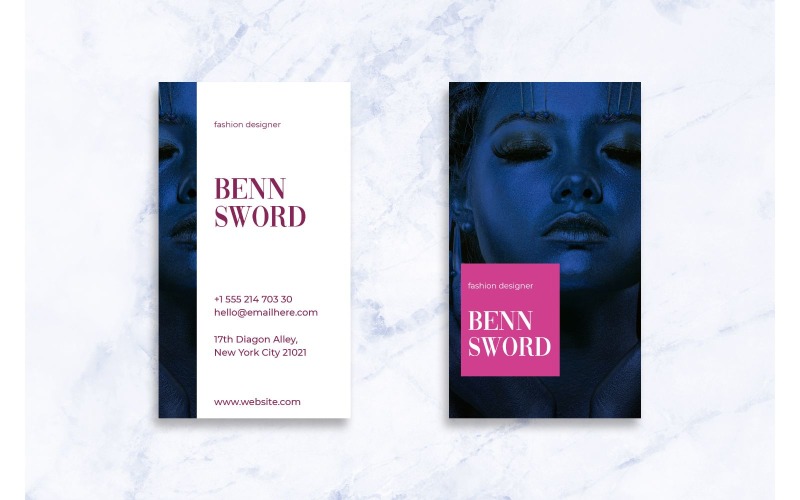 Cartão de visita Benn Sword - modelo de identidade corporativa