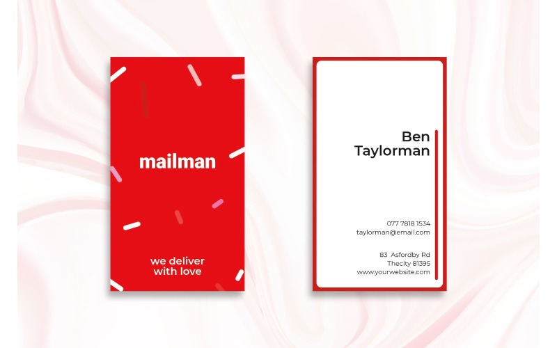 Cartão de visita Mailman - Modelo de identidade corporativa