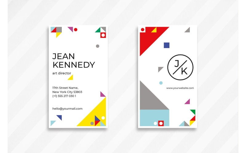 Tarjeta de visita Jean Kennedy - Plantilla de identidad corporativa