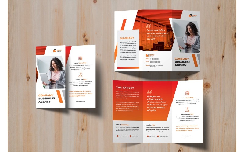 Download Фирменный стиль "Trifold Company Business Agency - Corporate Identity Template" / Trifold Company Business Agency - Corporate Identity Template - Фирменный стиль на тему графика trifold,brochure,design,adobe illustration,adobe photoshop,business,companies,document,identity,information