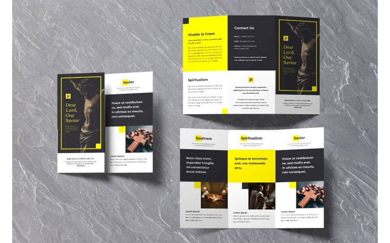 Download Фирменный стиль "Trifold Dear Lord Our Saviour - Corporate Identity Template" / Trifold Dear Lord Our Saviour - Corporate Identity Template - Фирменный стиль на тему графика trifold,brochure,design,adobe illustration,adobe photoshop,business,companies,document,identity,information