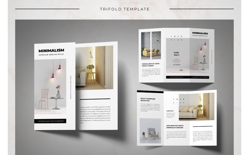Trifold minimalism - mall för företagsidentitet