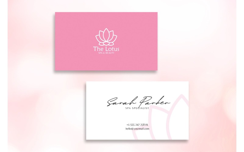 Visitenkarte Lotus - Corporate Identity Vorlage