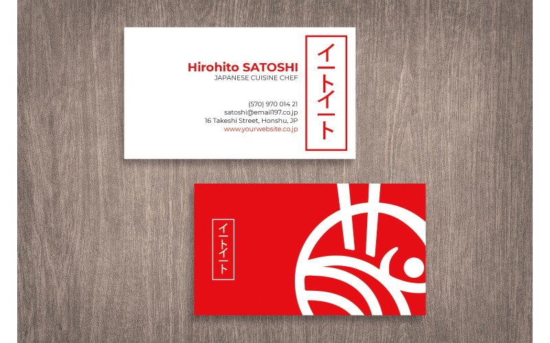 Visitkort Hirohito Satoshi - mall för företagsidentitet