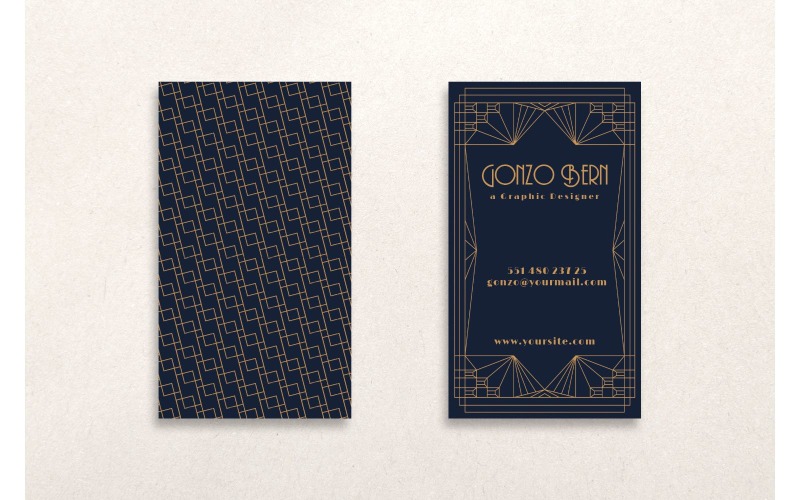 Візитна картка Гонзо Берн - шаблон фірмового стилю