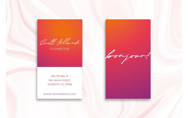 Візитна картка Скотт Голланд - шаблон фірмового стилю