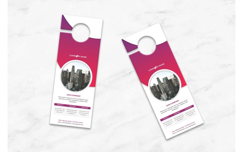 Download Фирменный стиль "Door Hanger  Company Progress - Corporate Identity Template" / Door Hanger  Company Progress - Corporate Identity Template - Фирменный стиль на тему графика door,hanger,company,business,marketing,modern,design,creative,sign,handle,privacy,label,entrance,print,corporate