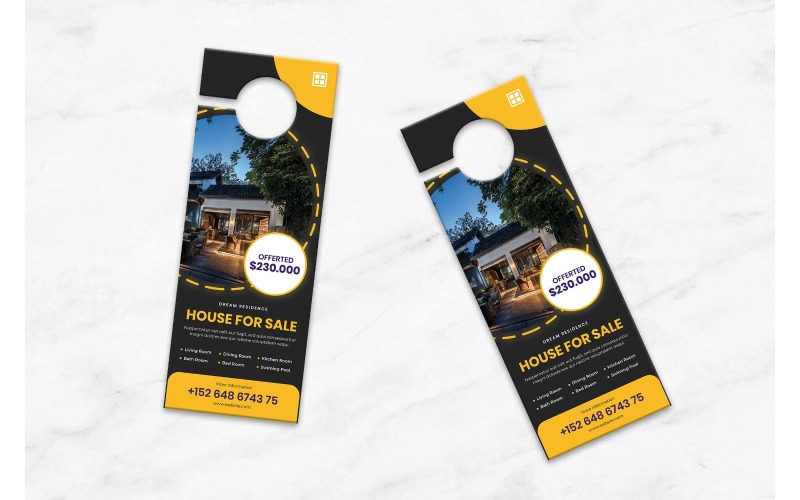 Download Фирменный стиль "Door Hanger Dream Residence - Corporate Identity Template" / Door Hanger Dream Residence - Corporate Identity Template - Фирменный стиль на тему графика door,hanger,company,business,marketing,modern,design,creative,sign,handle,privacy,label,entrance,print,corporate