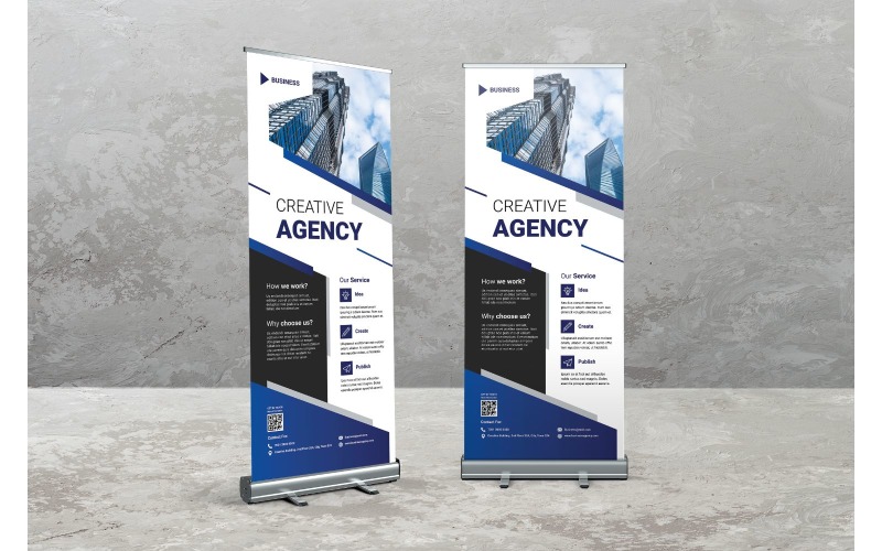 Roll Banner Creative Agency - mall för företagsidentitet